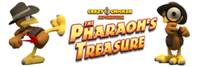 Crazy Chicken: The Pharaoh's Treasure title screen for Nintendo DS